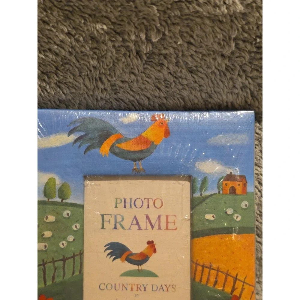 Country Days Photo Frame Rooster Farmhouse Judith Glover Decor 4.5 X 5.5‎ in